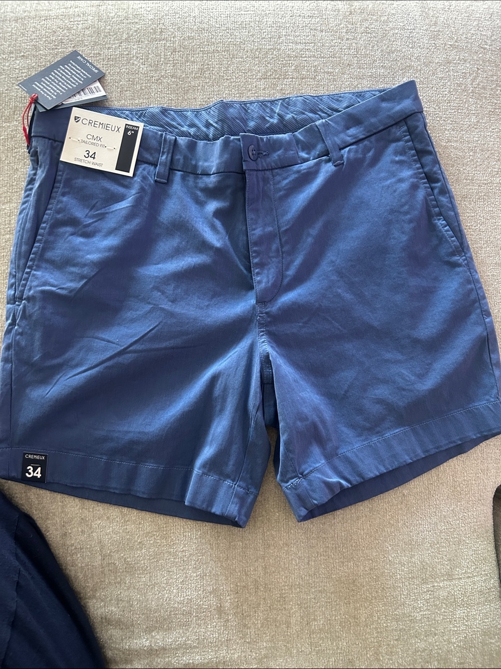 Daniel Cremieux Men's Navy Blue Flat-Front Cotton Shorts